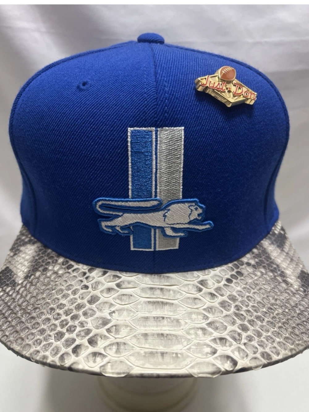Just⭐️Don Detroit Lions strapBack Hat RSVP Gallery Mitchell & Ness Blue NFL